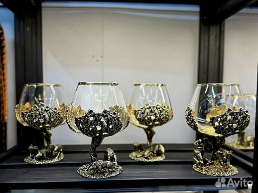 Бокалы для коньяка «Лиса на охоте»