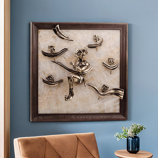 Бронзовая картина "Маска"